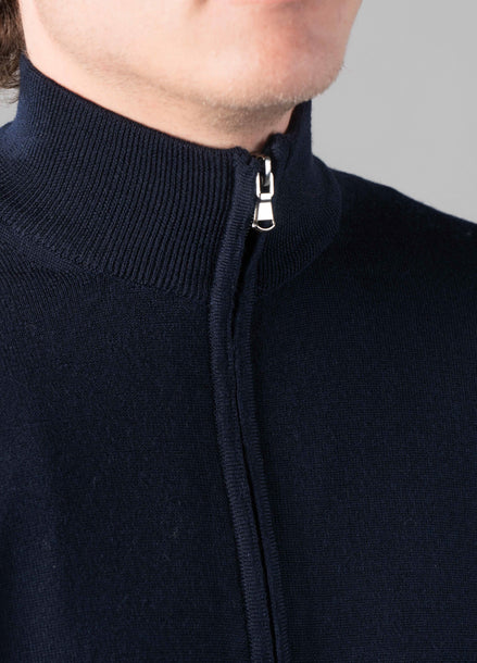 Merino Cardigan Navy