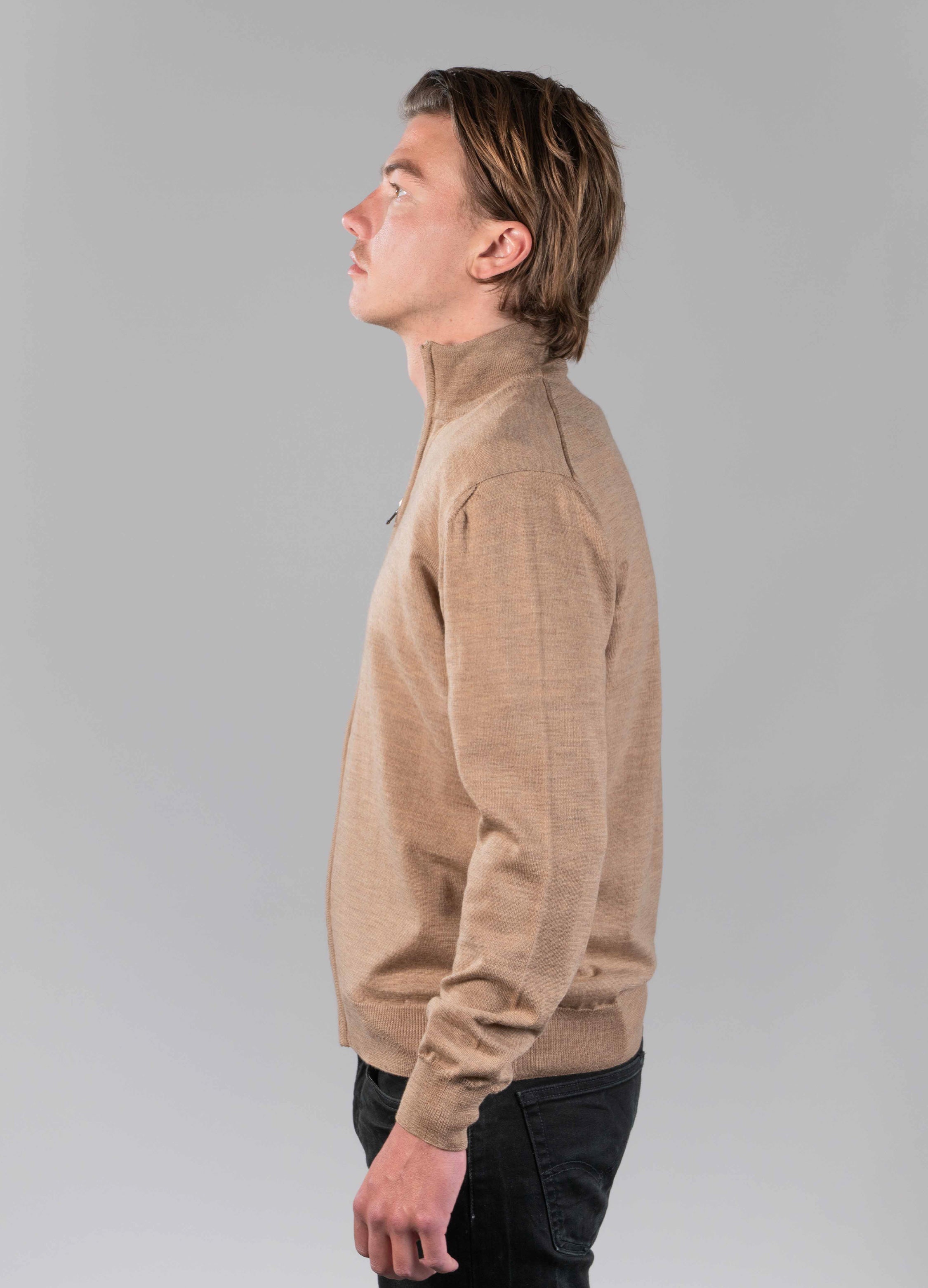 Merino Cardigan Camel