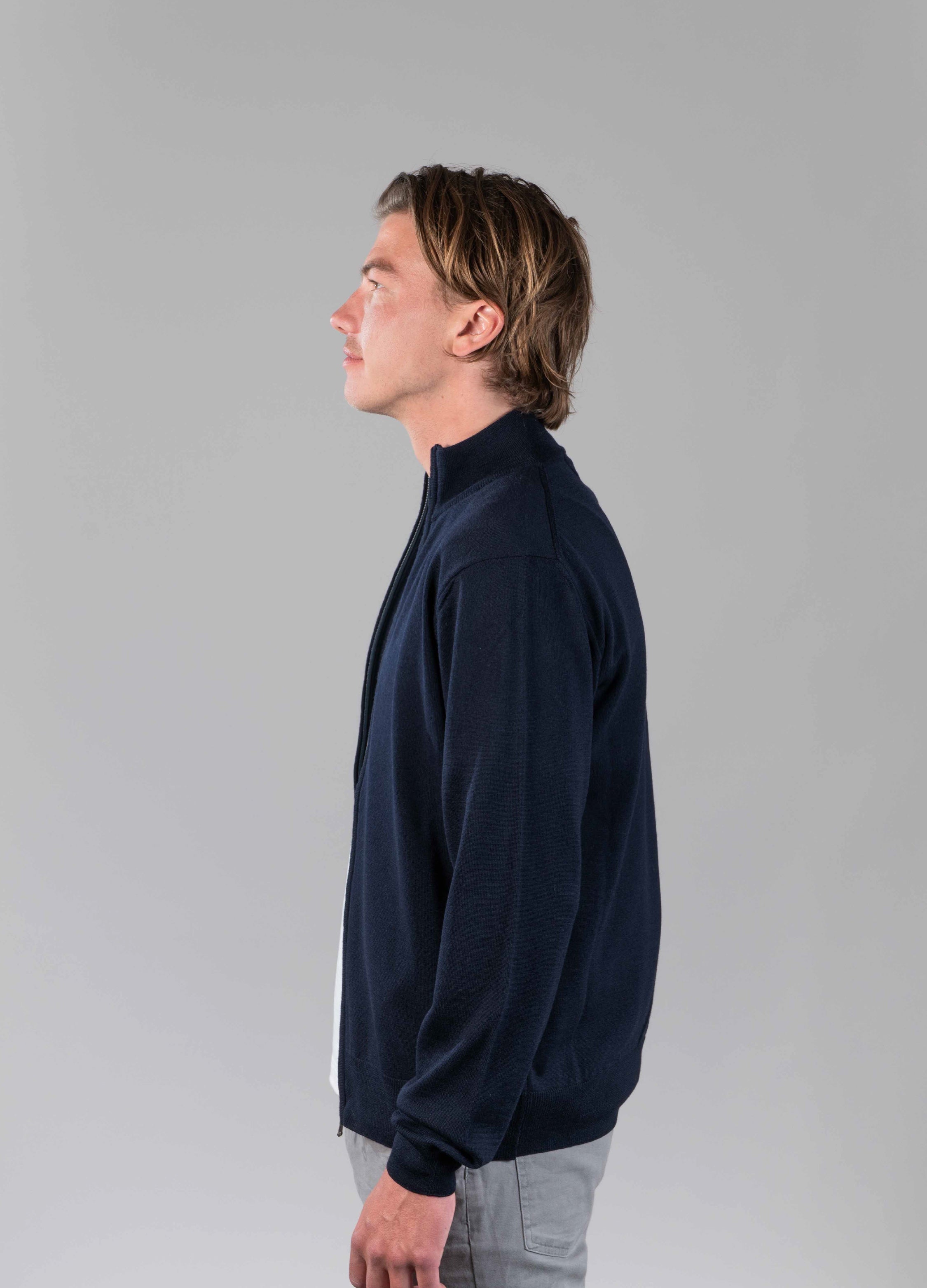 Merino Cardigan Navy