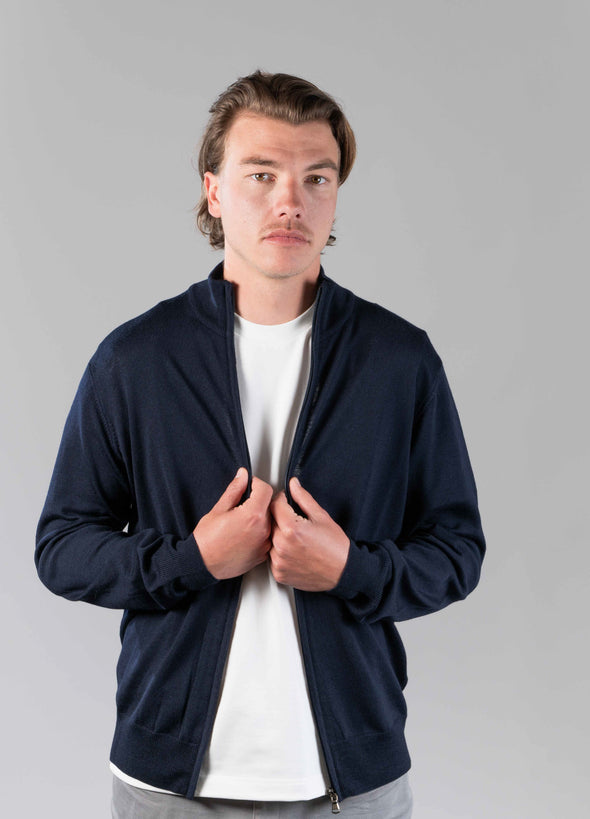 Merino Cardigan Navy