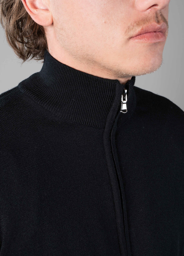 Merino Cardigan Black