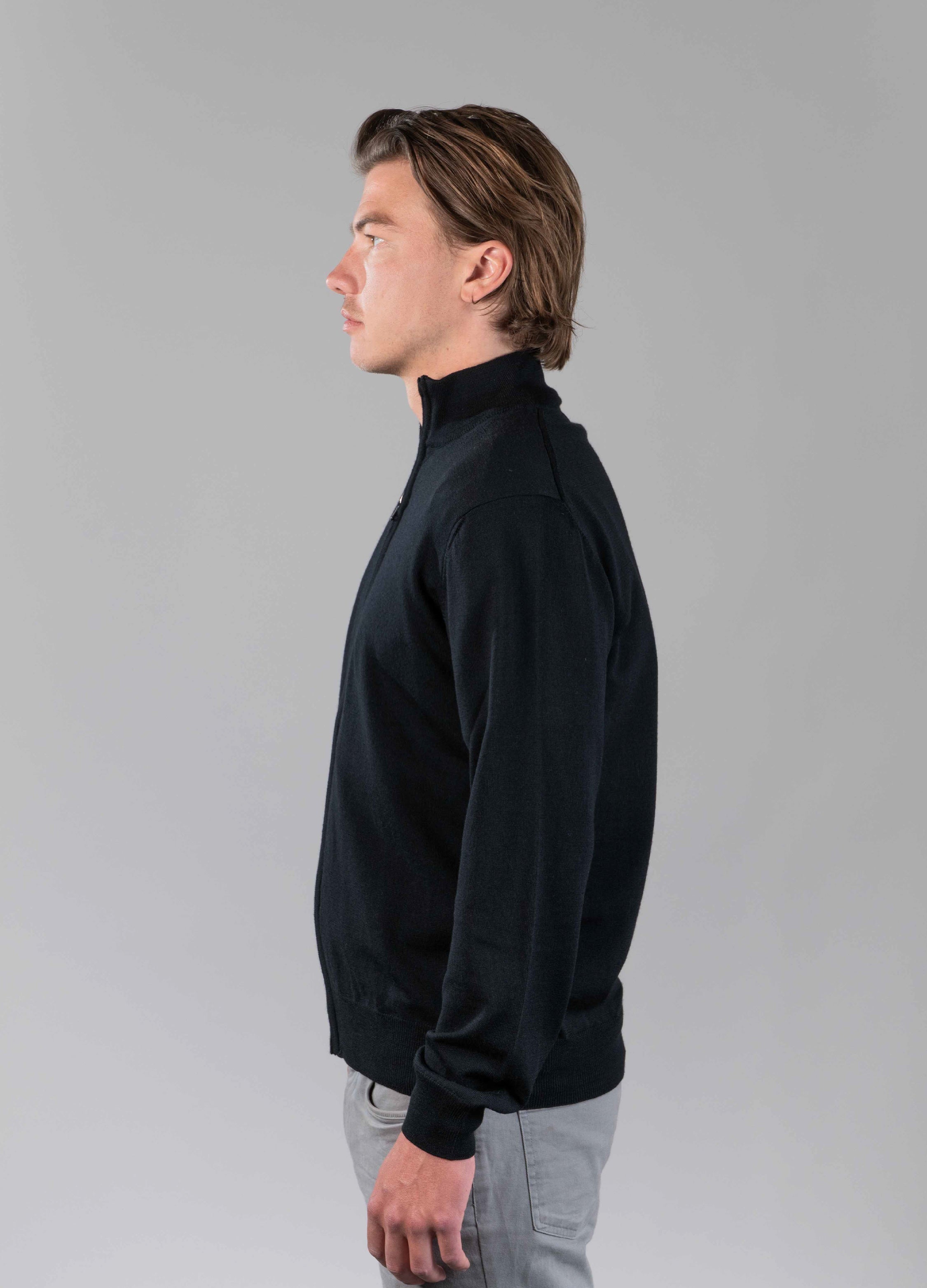 Merino Cardigan Black
