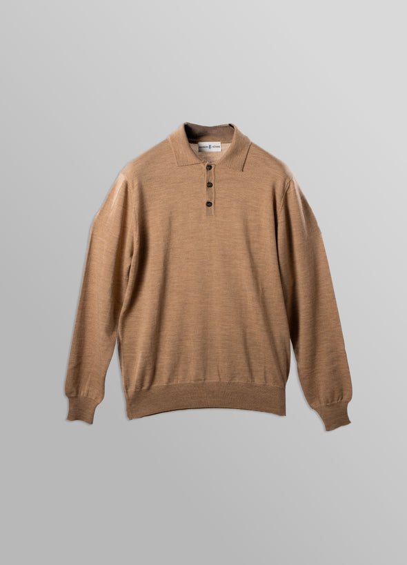 Merino Polo Camel