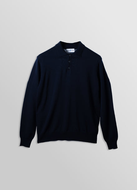 Merino Polo Navy