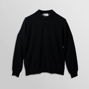 Merino Polo Black