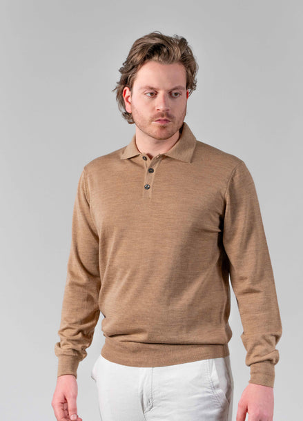 Merino Polo Camel