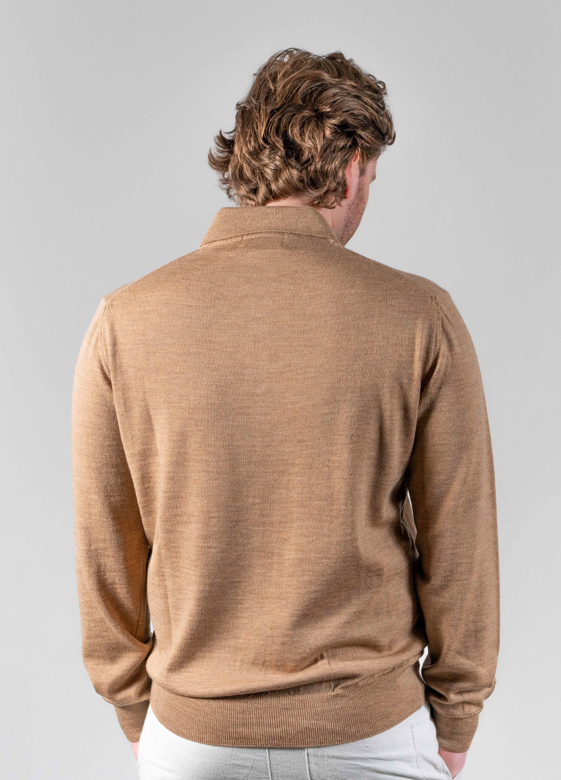 Merino Polo Camel