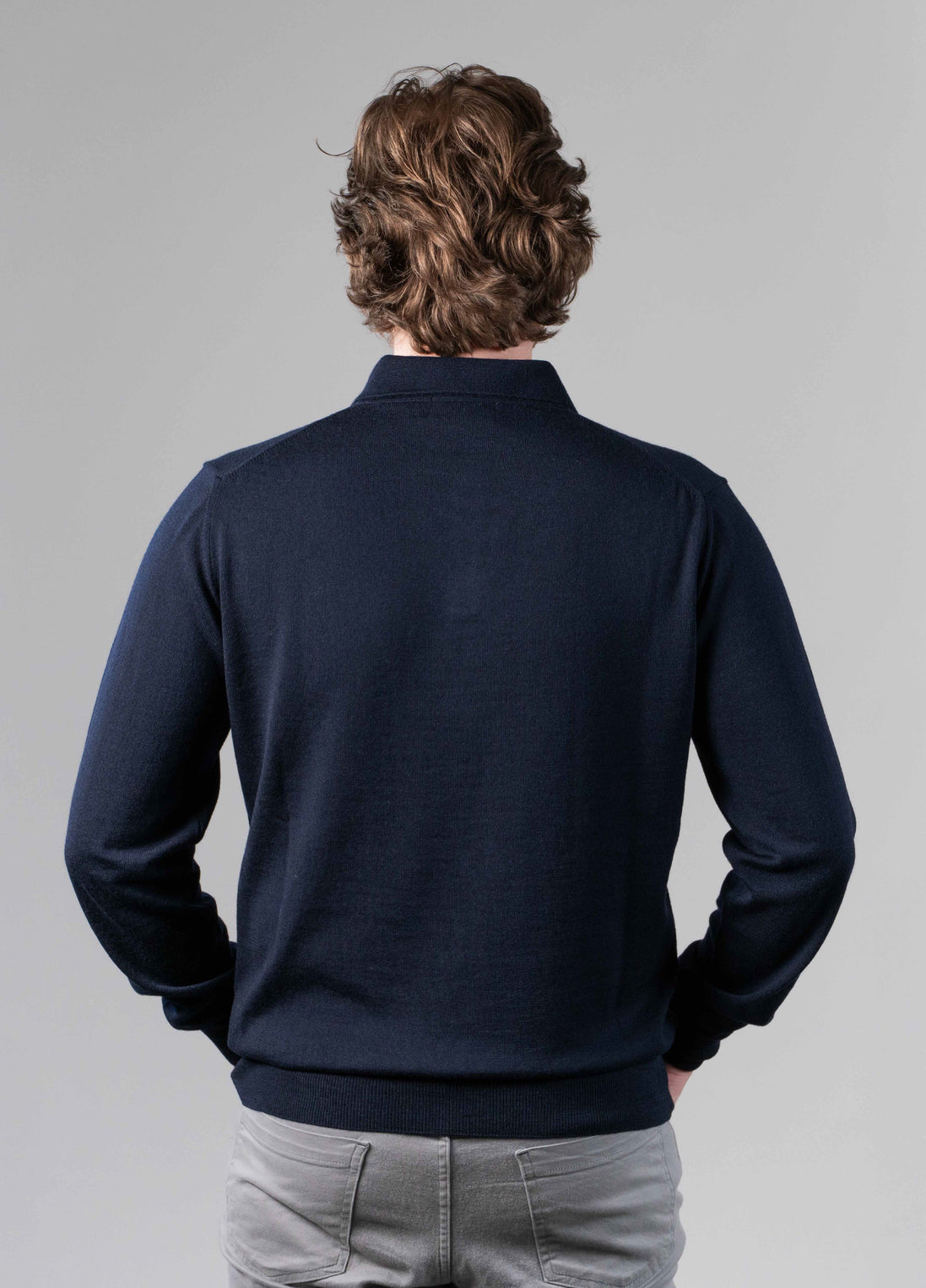 Merino Polo Navy