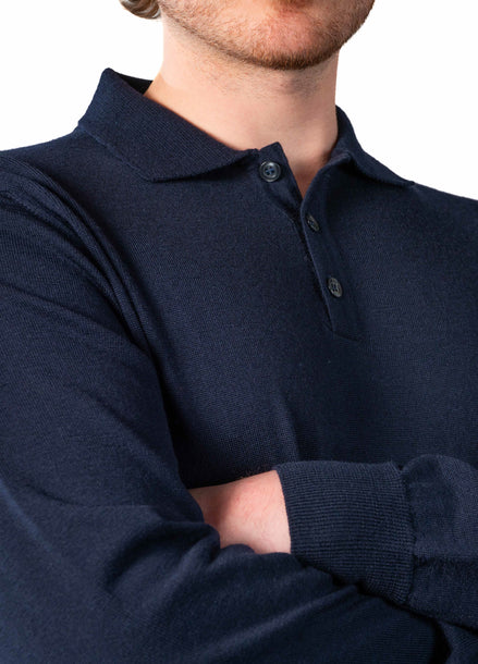 Merino Polo Navy