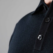 Merino Polo Black
