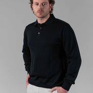 Merino Polo Black