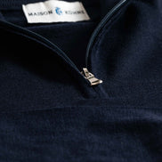 Merino Quarter Zip Navy