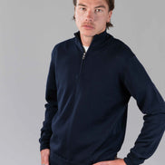 Merino Quarter Zip Navy