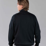 Merino Quarter Zip Black