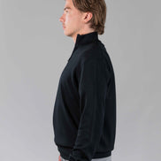 Merino Quarter Zip Black