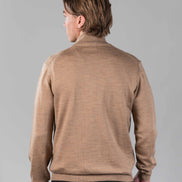Merino Quarter Zip Camel