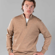 Merino Quarter Zip Camel