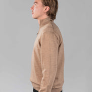 Merino Quarter Zip Camel