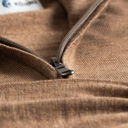 Merino Quarter Zip Camel