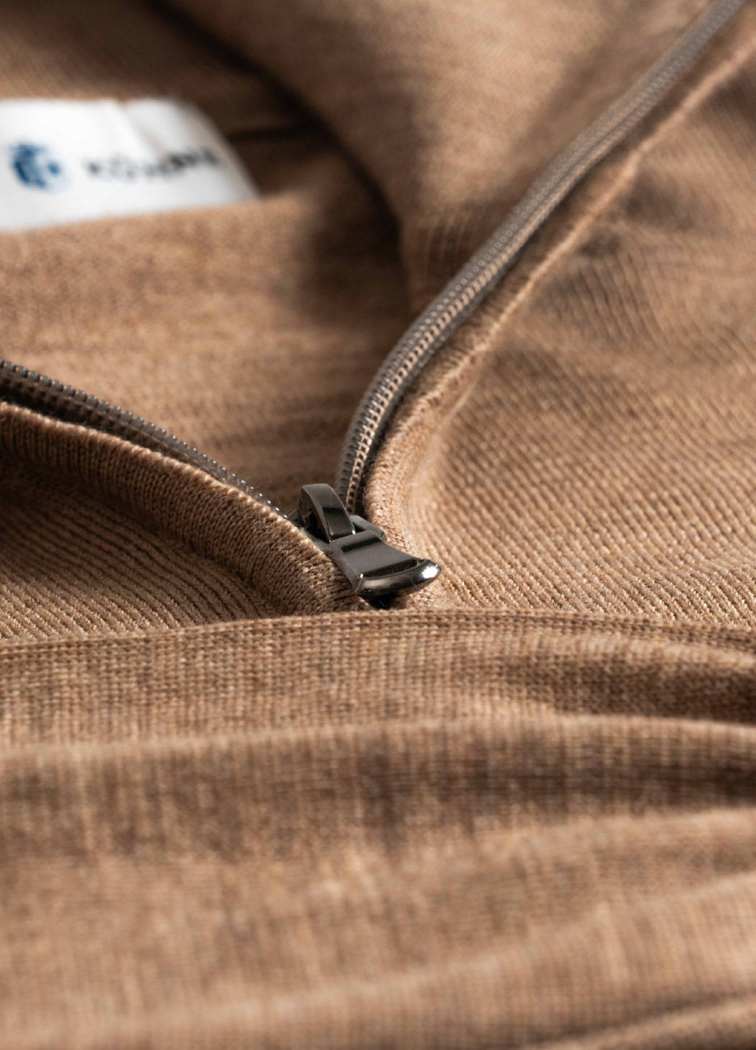 Merino Quarter Zip Camel