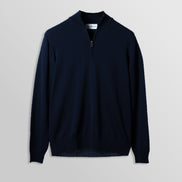 Merino Quarter Zip Navy