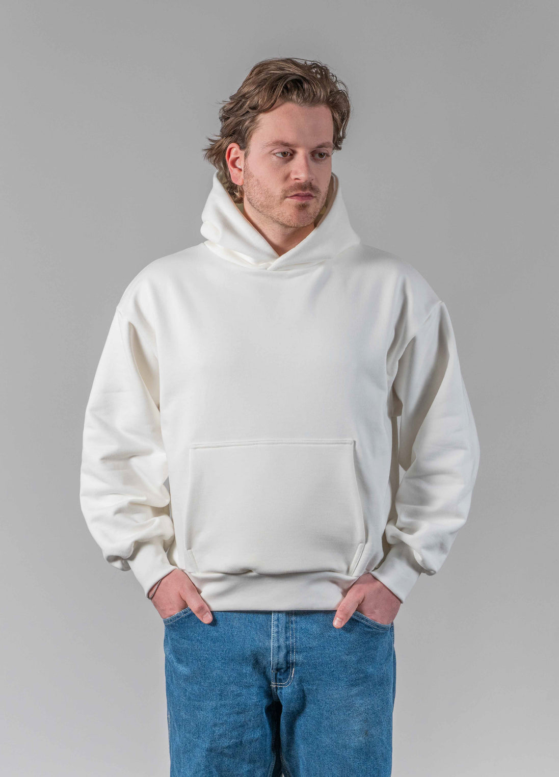 Cropped Hoodie Off White