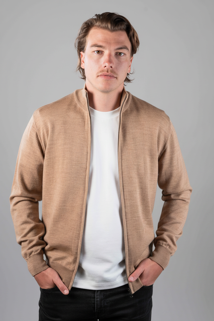 Cardigan Camel - voor