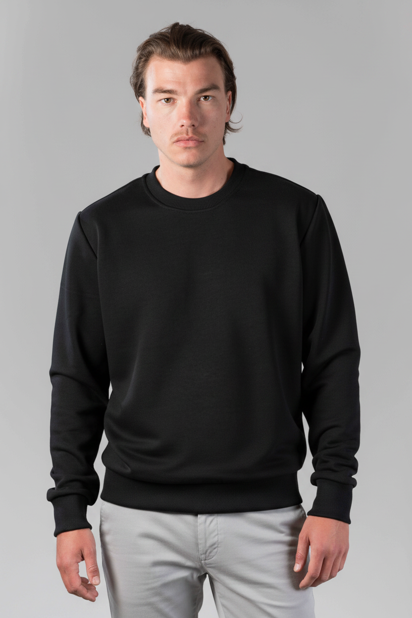 Crewneck Black vooraanzicht