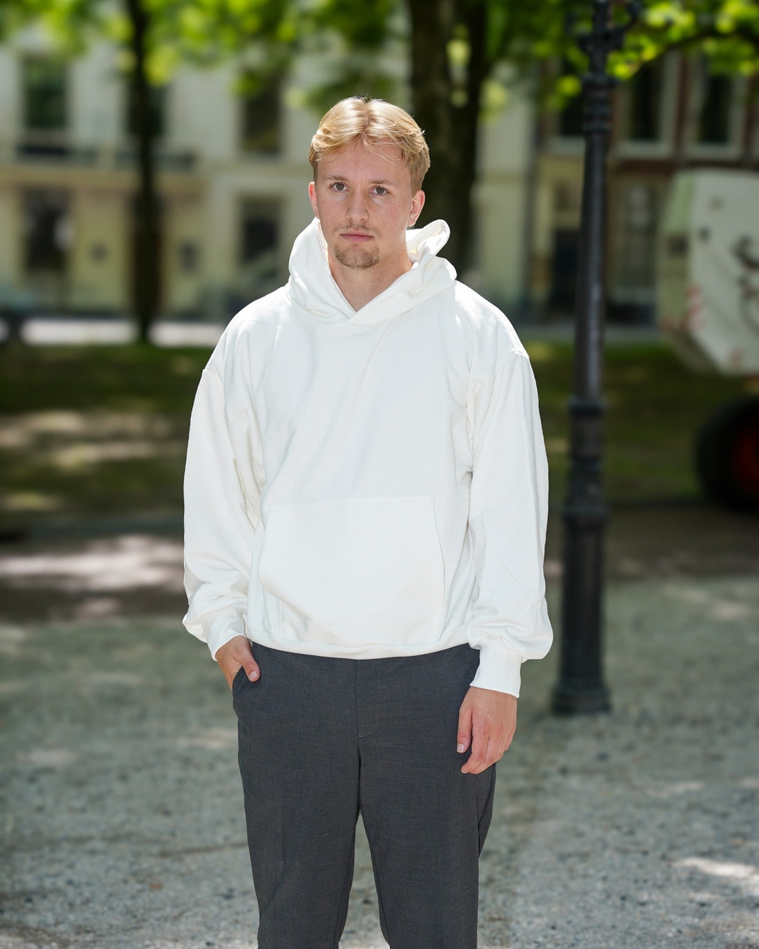 Cropped Hoodie Off White