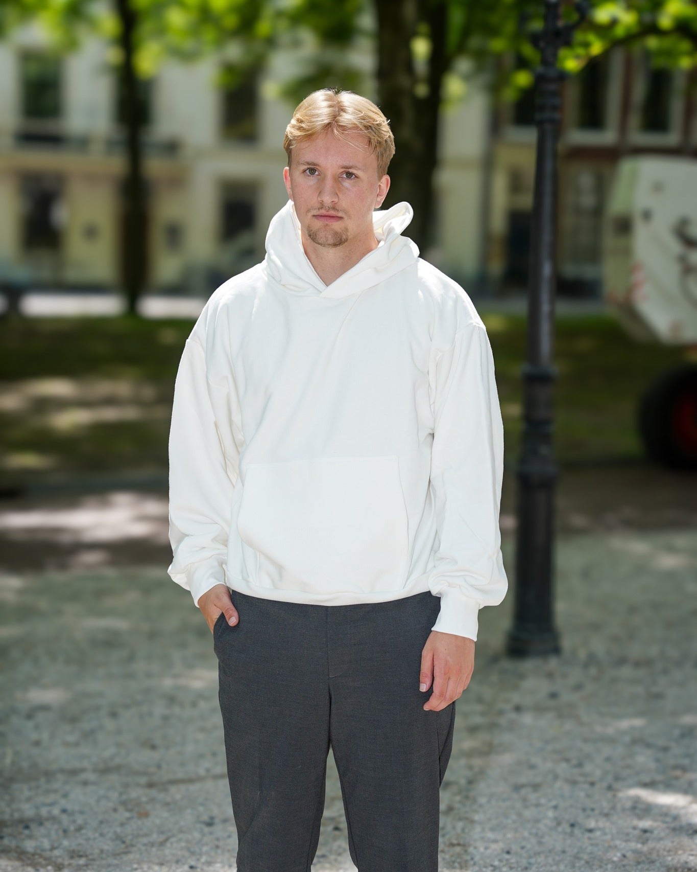 Cropped Hoodie Off White