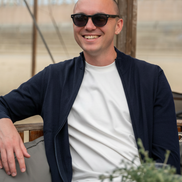 Merino Cardigan Navy - Licht Gepolijst