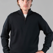 Quarter Zip Black - voor