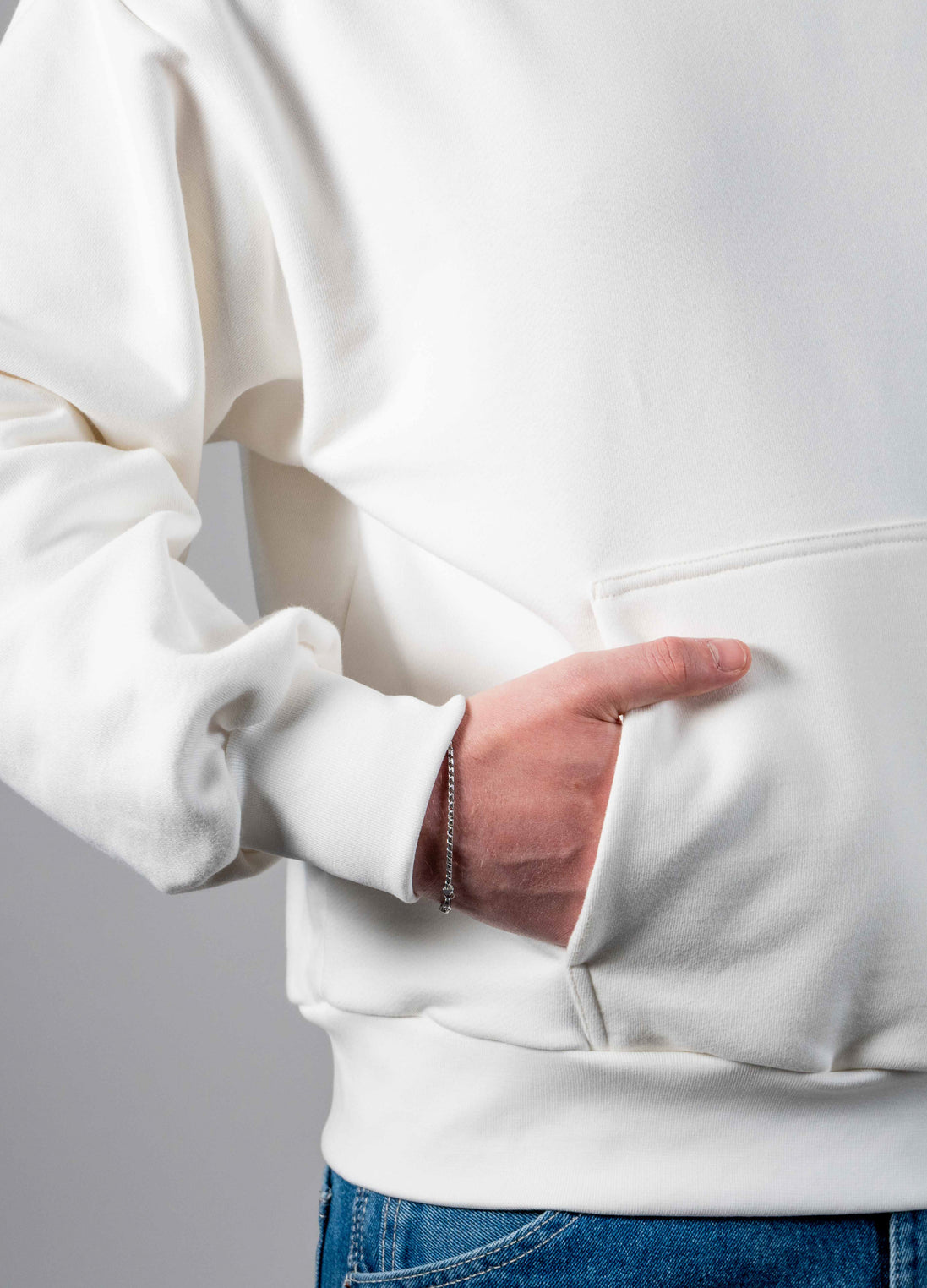 Cropped Hoodie Off White